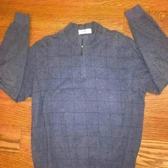 Fairway & Greene quarter zip luxury pullover size Large Pristine - Picture 2 of 12